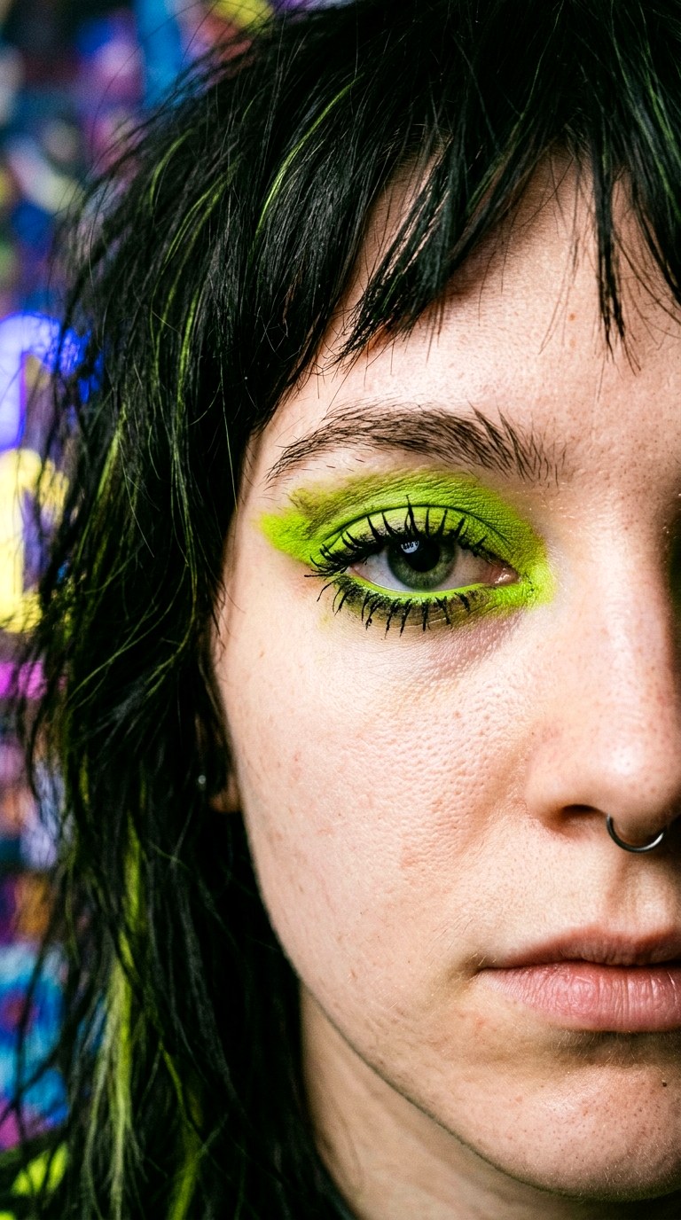 Serpentine Lime Green Smolder - 21 colorful makeup looks
