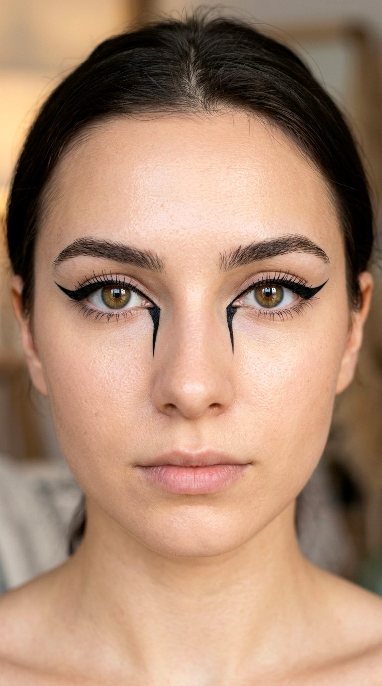 Sharp Vertical Downward Stroke makeup eyeliner - 27 makeup eyeliner