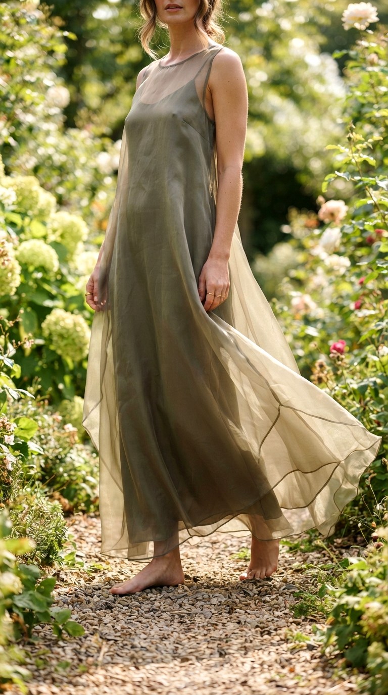 Sheer Layered Maxi Dress - 26 spring maxi dress