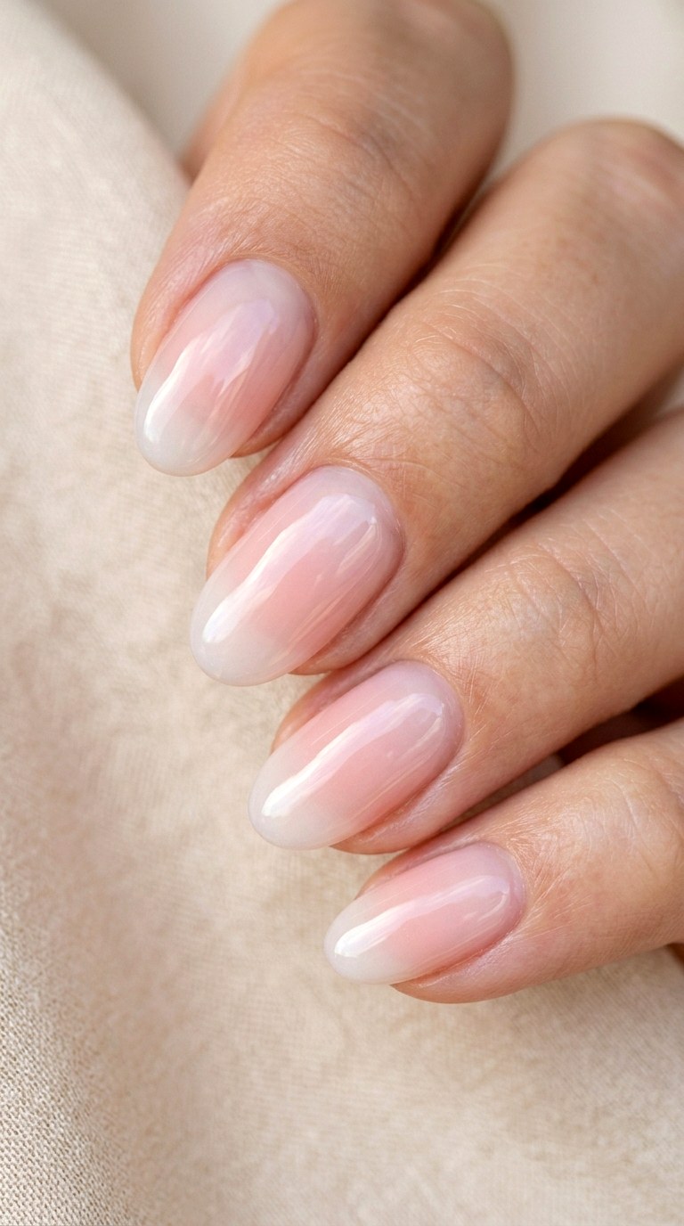 Sheer Pink Ballet Slippers - 24 Radiant Spring Ombre Nails