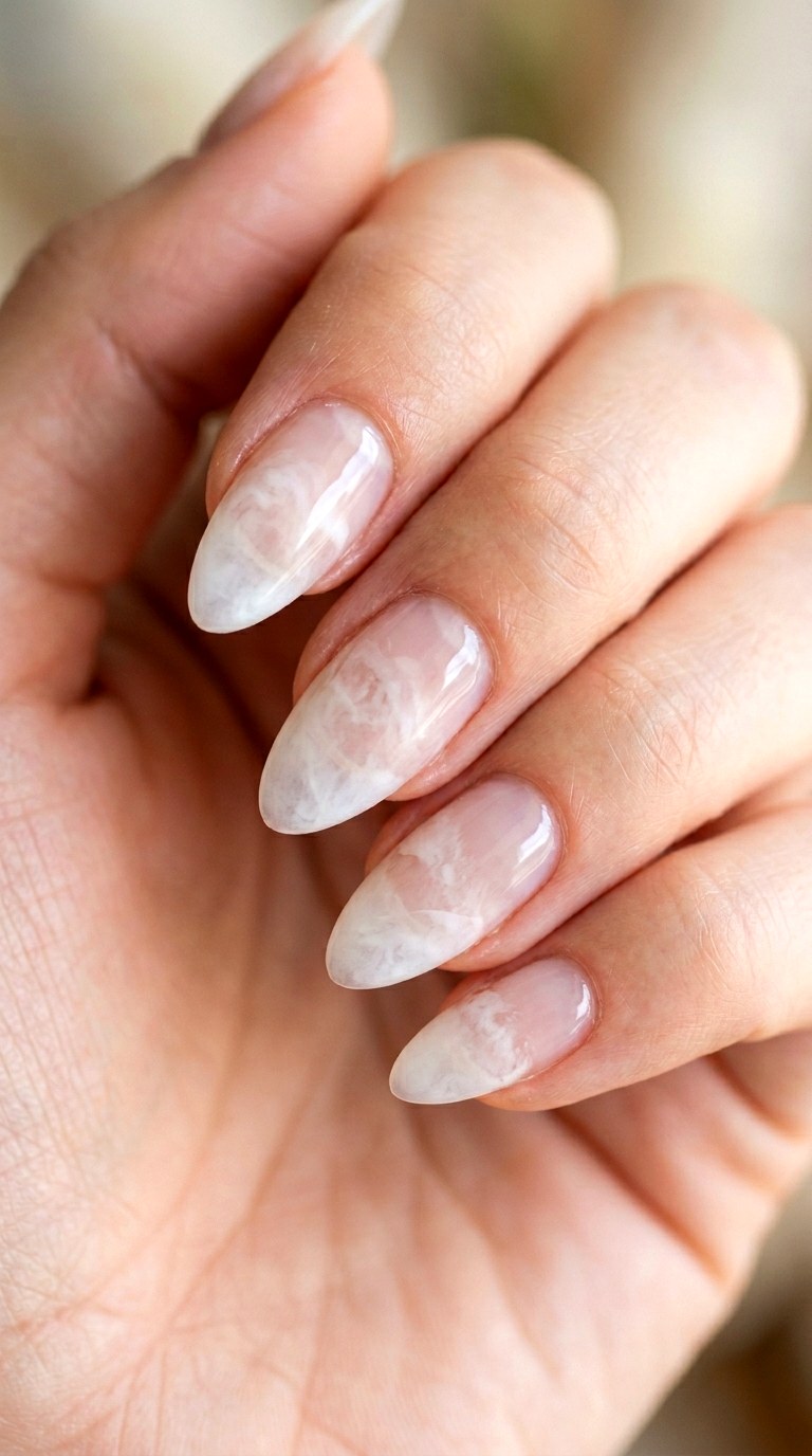 Sheer White Cloud Ombre - 23 Soft Spring Ombre Nails