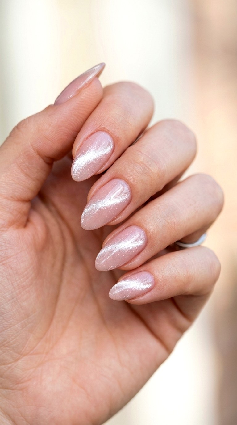 Shimmering Champagne Cat Eye - 28 Gorgeous Spring Color Street Nails