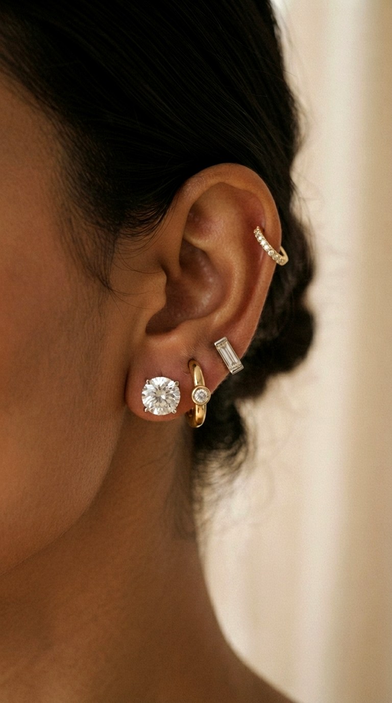 Shop With Long Term Versatility in Mind - 24 diamond earring stack