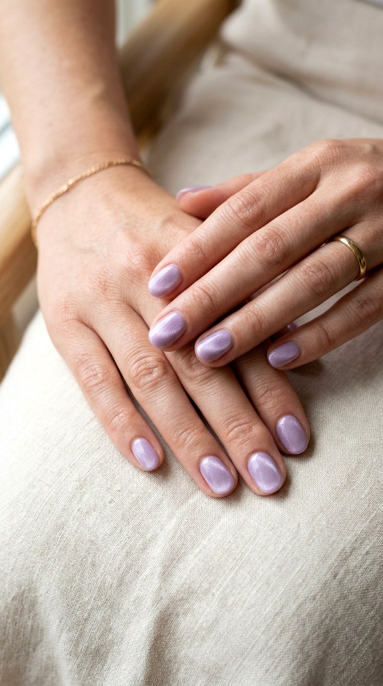 Short Light Purple Cat Eye Nails - 20 Summer Light Purple Cat Eye Nails Ideas