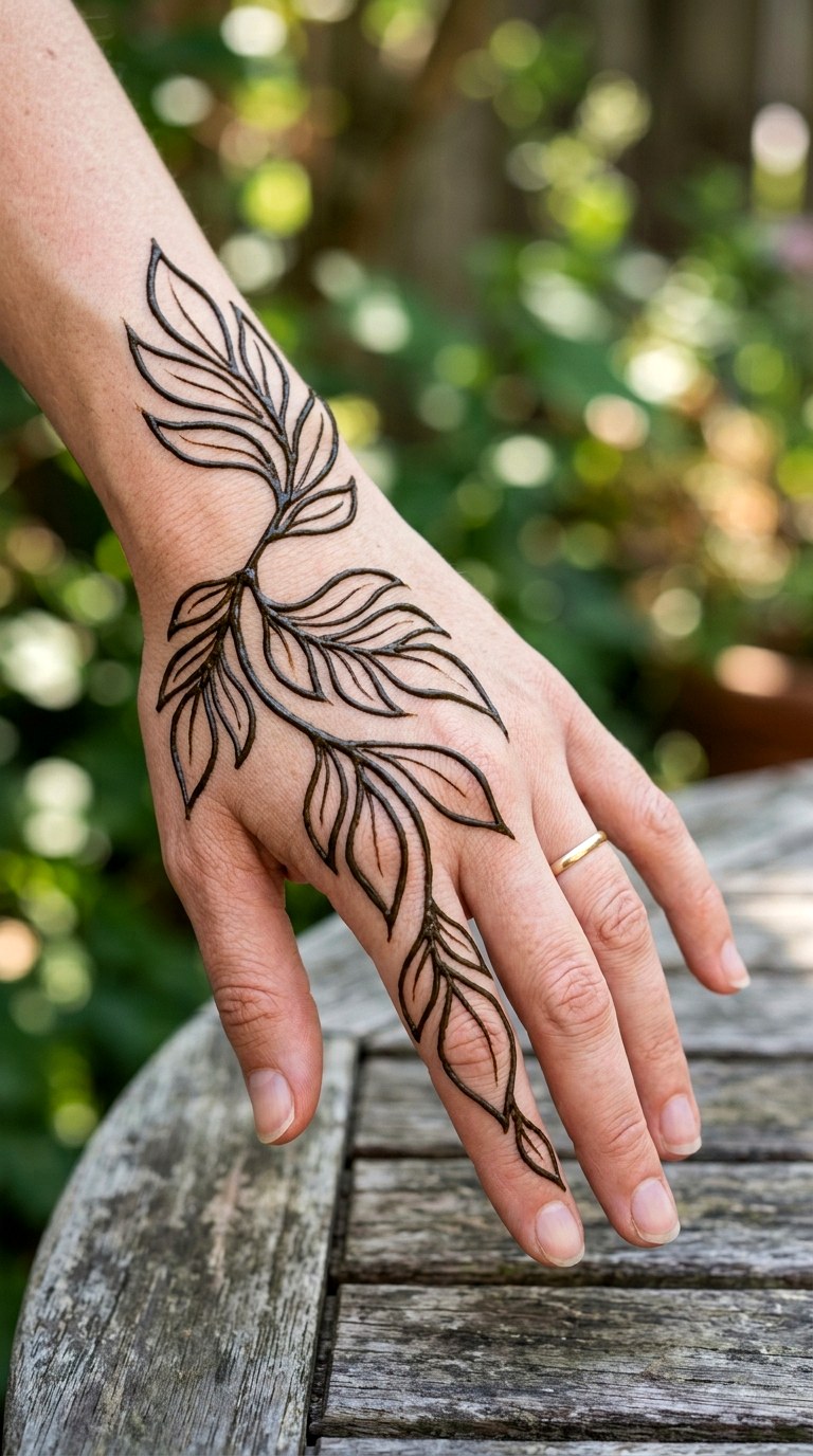 Single Stroke Leaves - 22 henna inspo