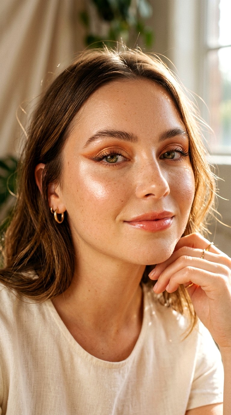 Skin Preparation for Glow Effect - 21 Solar Flare Spring Eyeliner Radiant Inner-Corner Glow Wings for a Warm Seasonal Aura