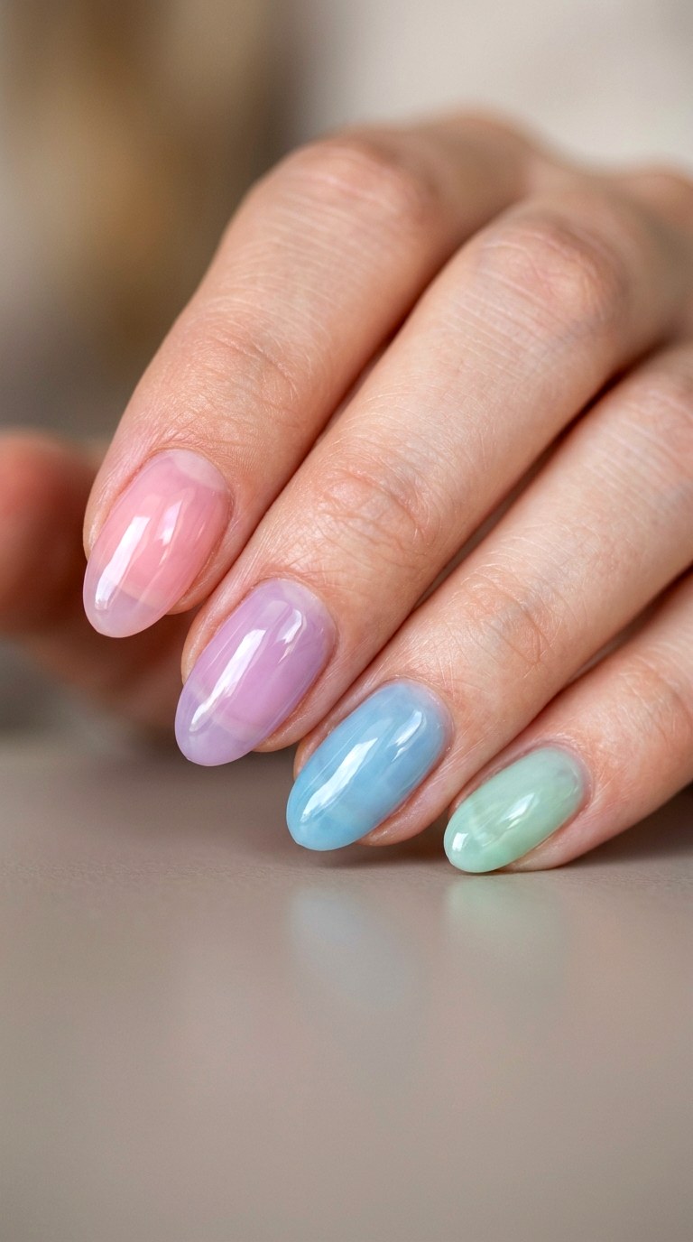 Skittle Jelly Pastels - 23 Pastel Spring Multicolor Nails