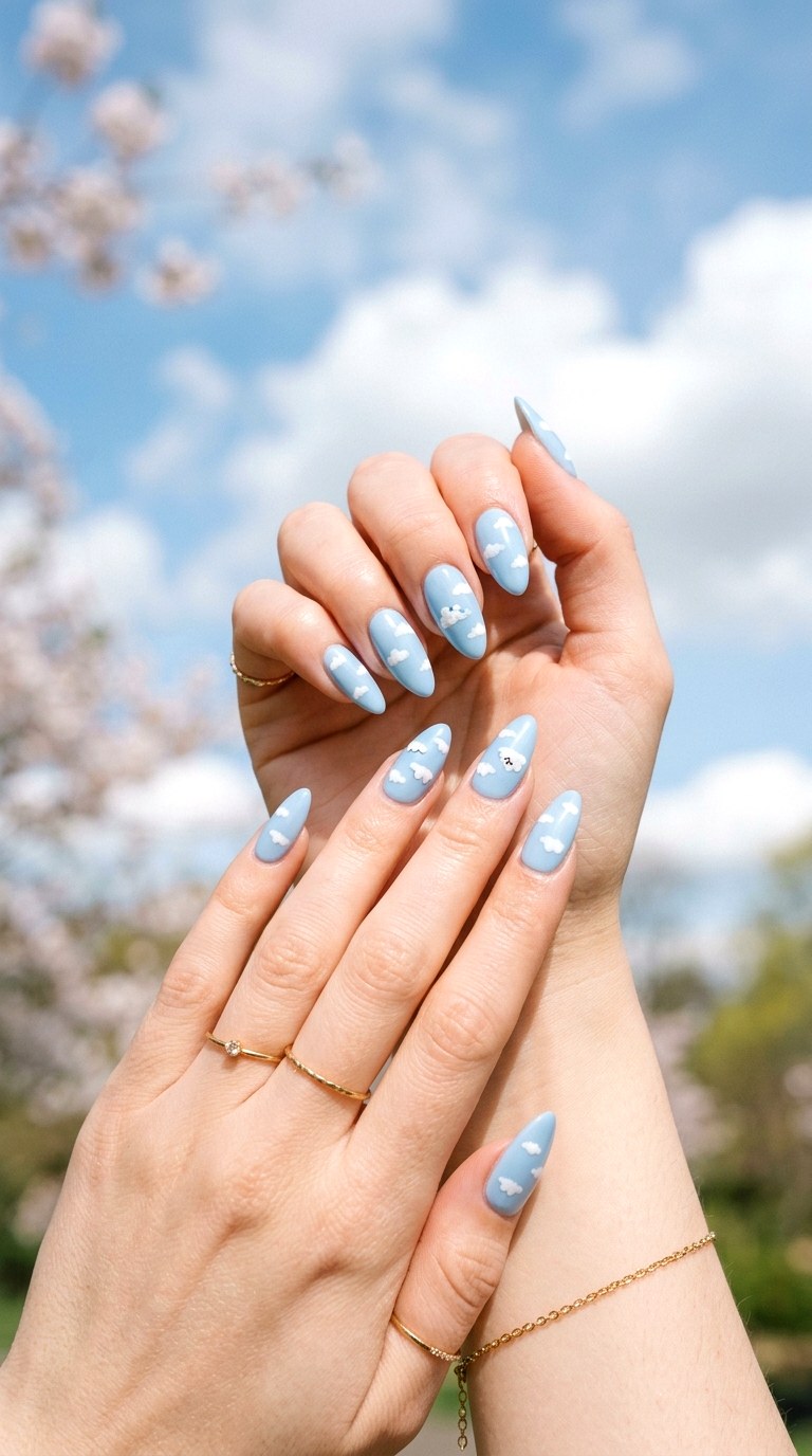 Sky Blue Almond Nails - 25 Fresh Spring Nail Colors & Designs You’ll See Everywhere in 2026