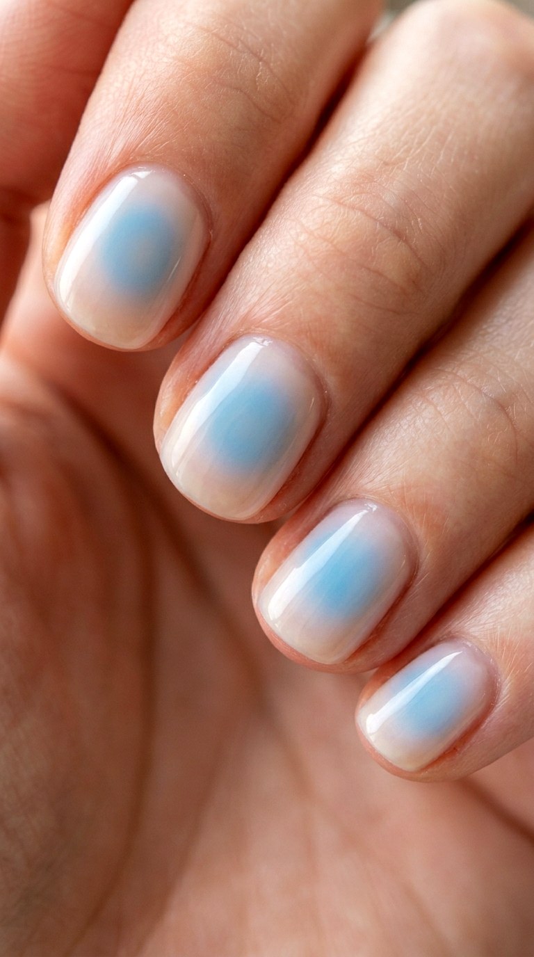 Sky Blue Aura Clear Nails - 27 Cute Spring Color Street Nails