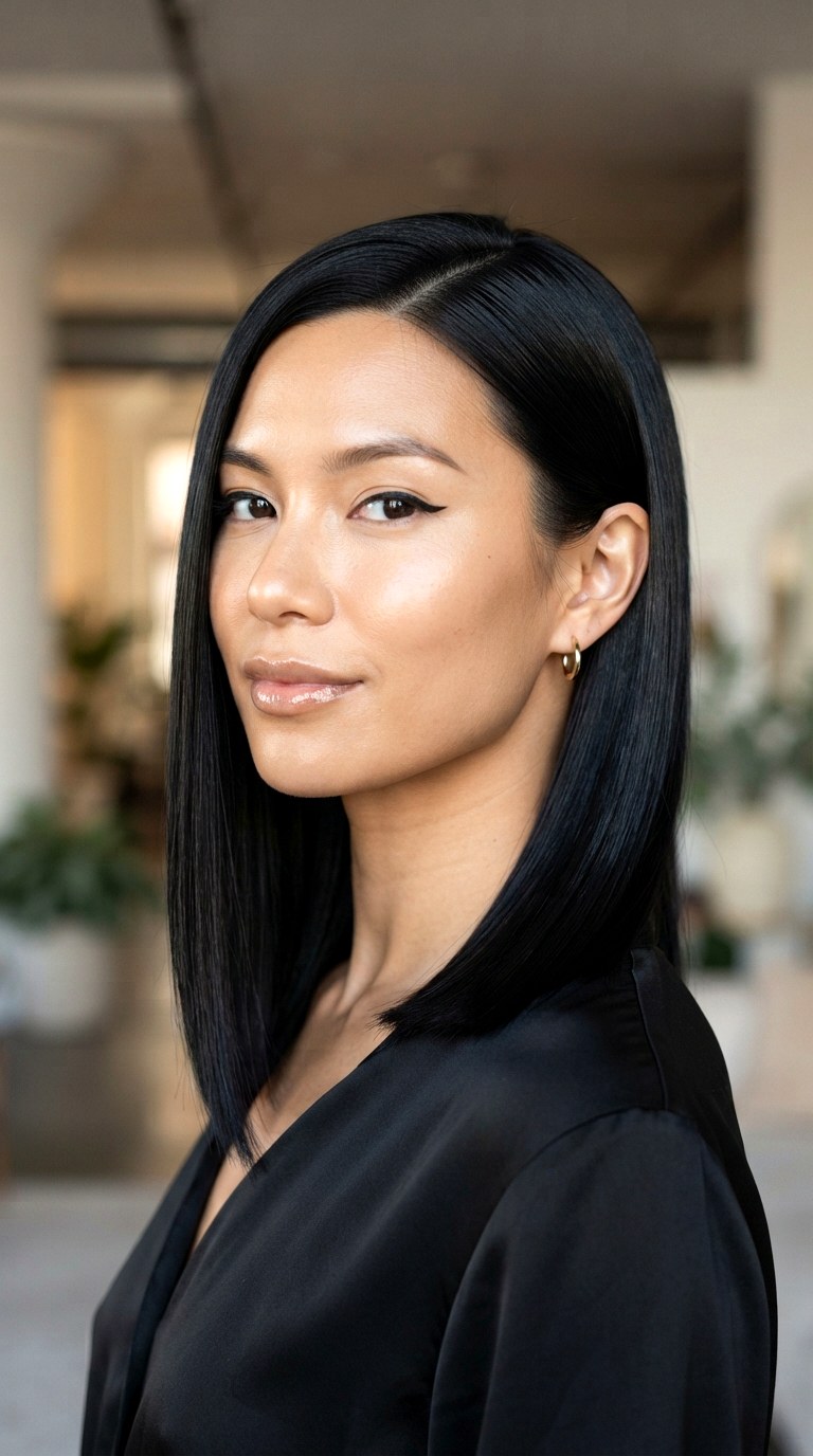 Sleek And Sharp Asymmetrical Lob Styling - 20 asymmetrical lob