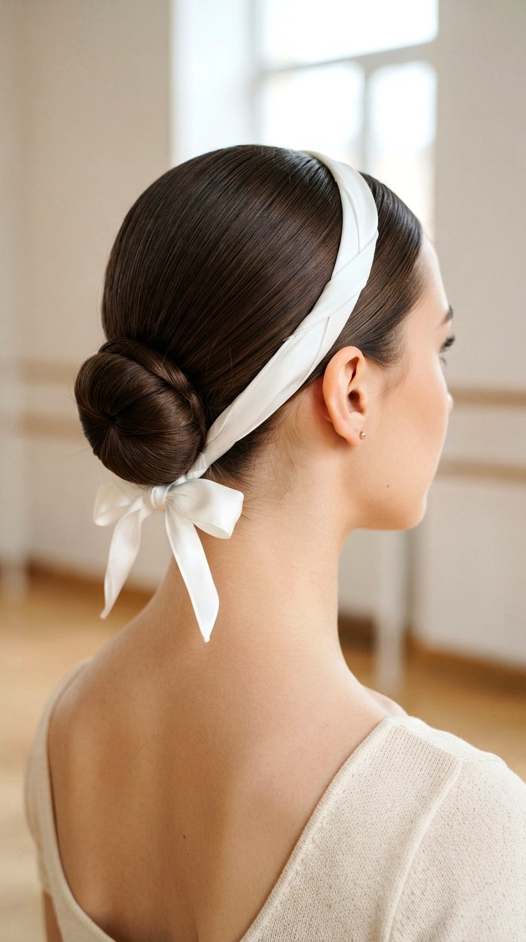 Sleek Low Bun - 25 silk bandana hairstyles