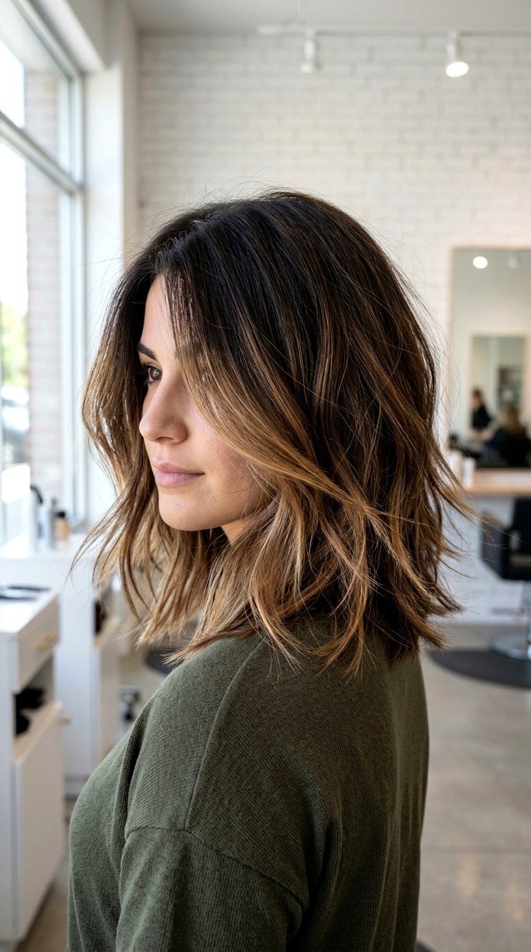 Sliced Mid Length for Thick Hair - 22 hairstyles for medium length hair