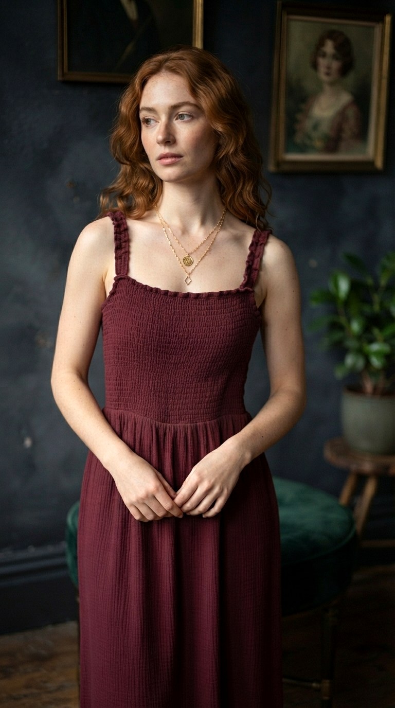 Smocked Bodice Column - 24 simple maxi dress