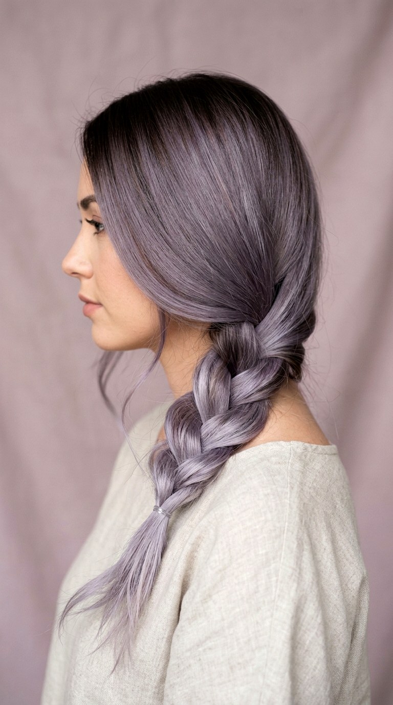 Smoky Lavender Ash - 20 hair color ideas for brunettes