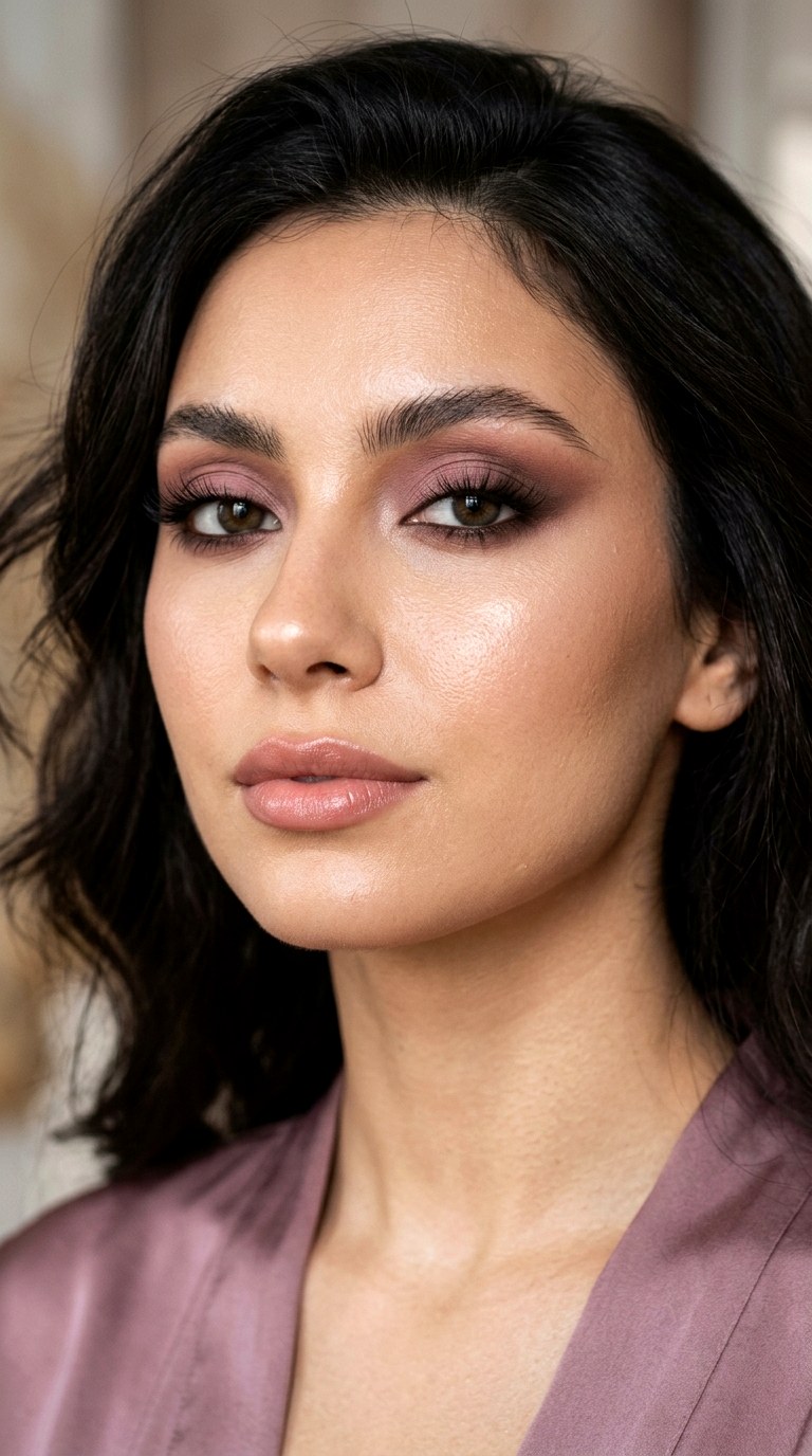 Smoky Rosy Nude Eye Makeup - 23 Rosy Nude Makeup Aesthetics