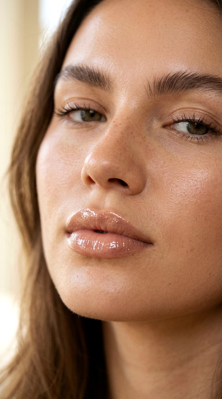 Soft Beige Gloss Lips - 20 glossy lips makeup 2026