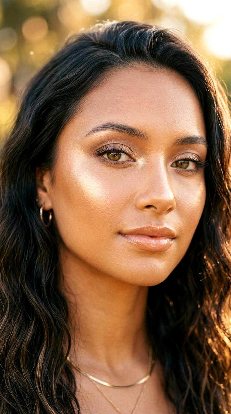 Soft Golden Highlight Makeup - 22 Clean Radiant Face Makeup Trend