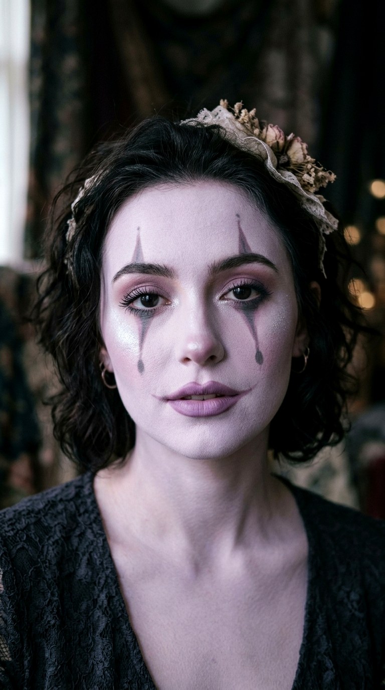 Soft Goth Clown Makeup - 24 colorful makeup