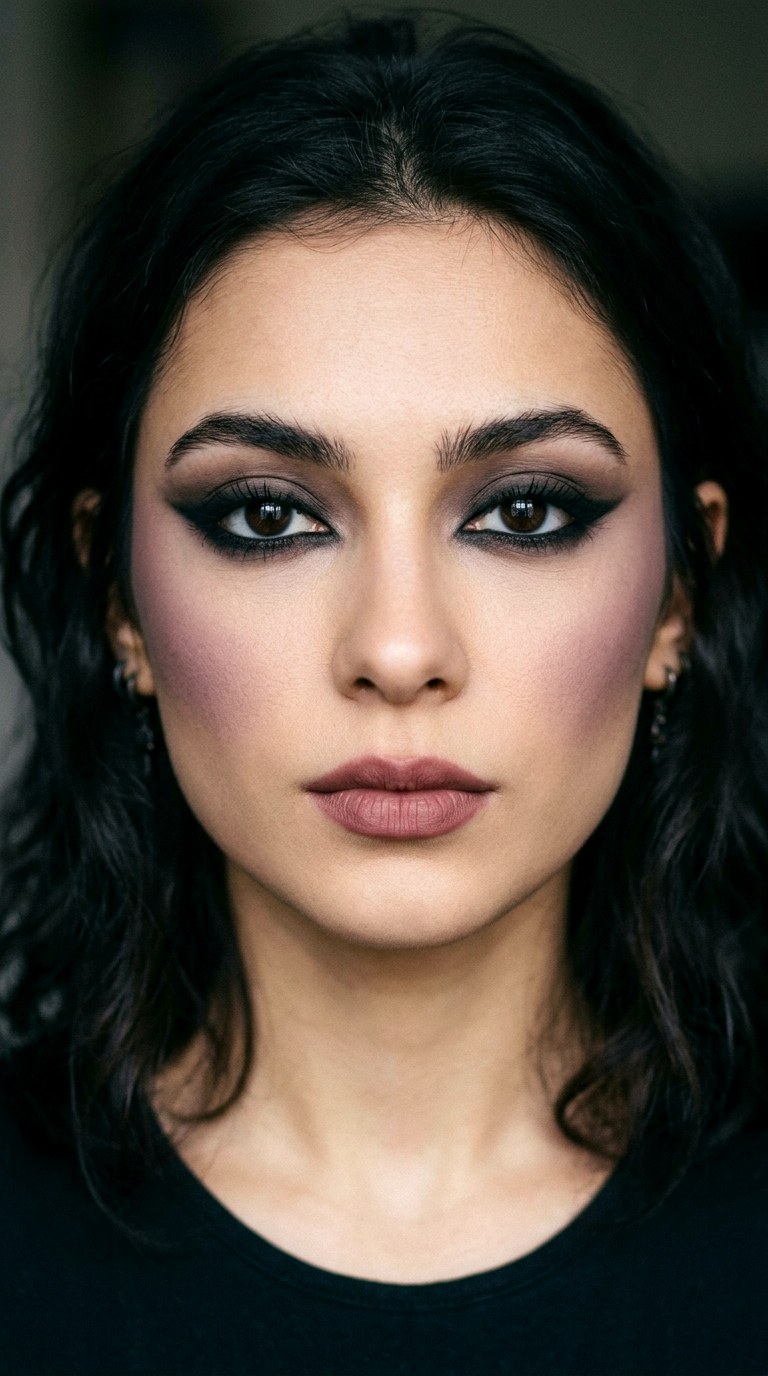 Soft Goth Smudged Wing - 23 Trending Black Wing Eye Liner Looks 2026