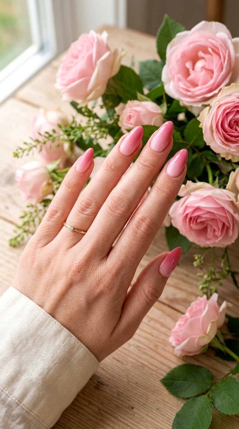 Soft Gradient Pink Nails - 23 Trendy Spring Nail Art Ideas You Need to Try This Year