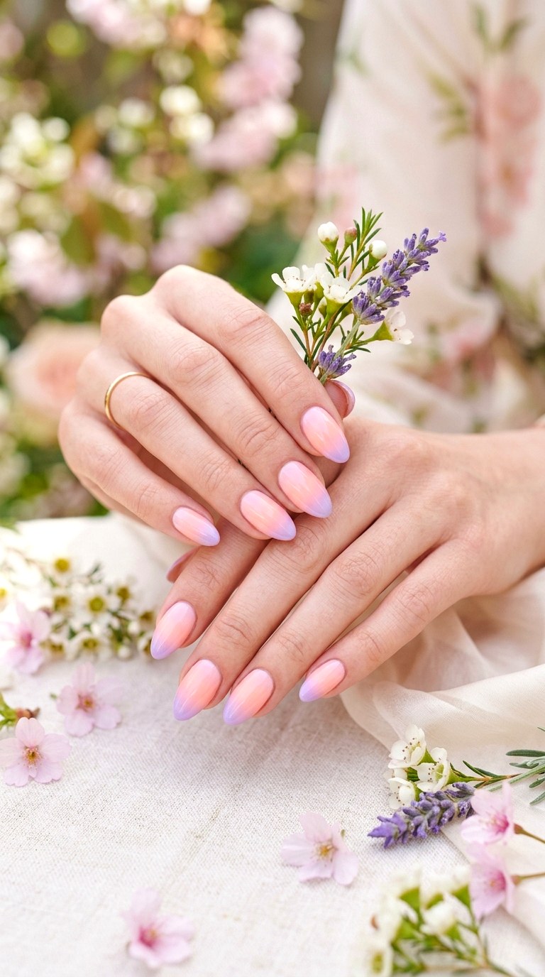 Soft Gradient Spring Nails - 25 Fresh Spring Nail Colors & Designs You’ll See Everywhere in 2026