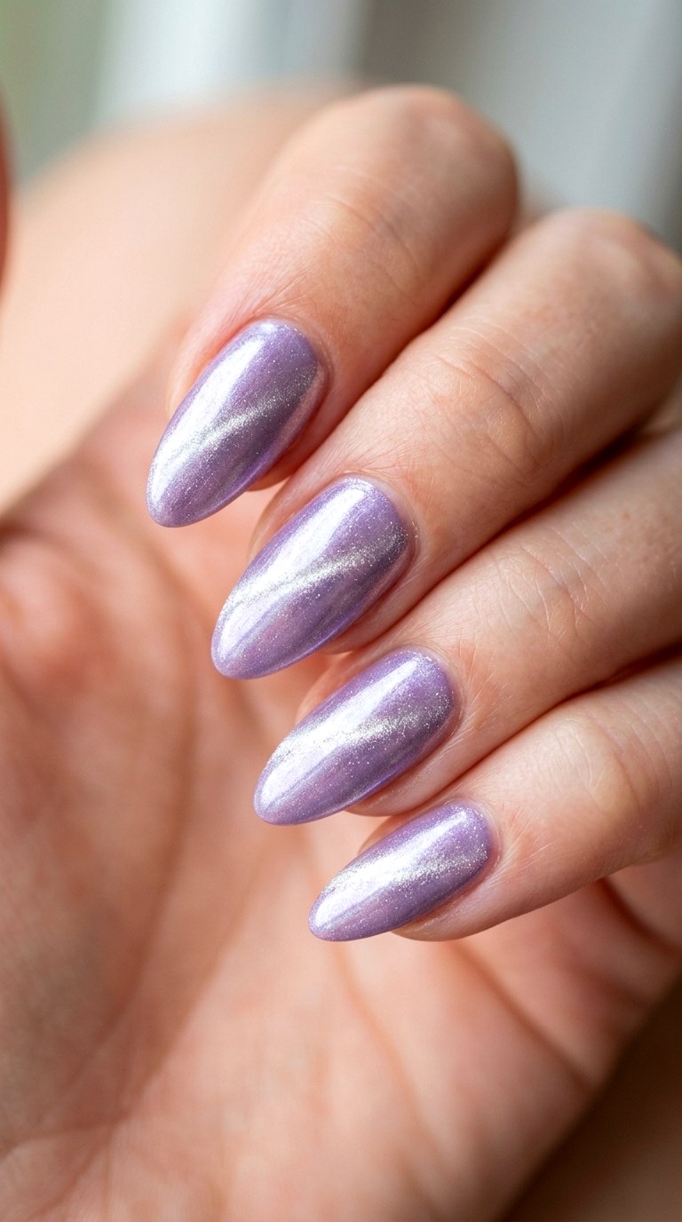 Soft Lavender Haze Chrome - 28 Gorgeous Spring Color Street Nails