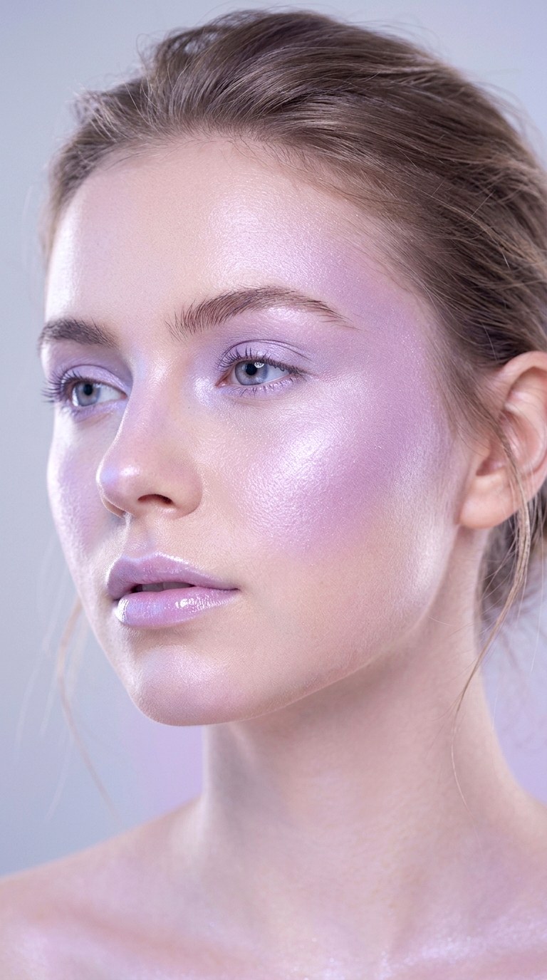 Soft Lilac Glow Skin - 23 Glazed Shimmer Skin Makeup Looks for a Radiant 2026