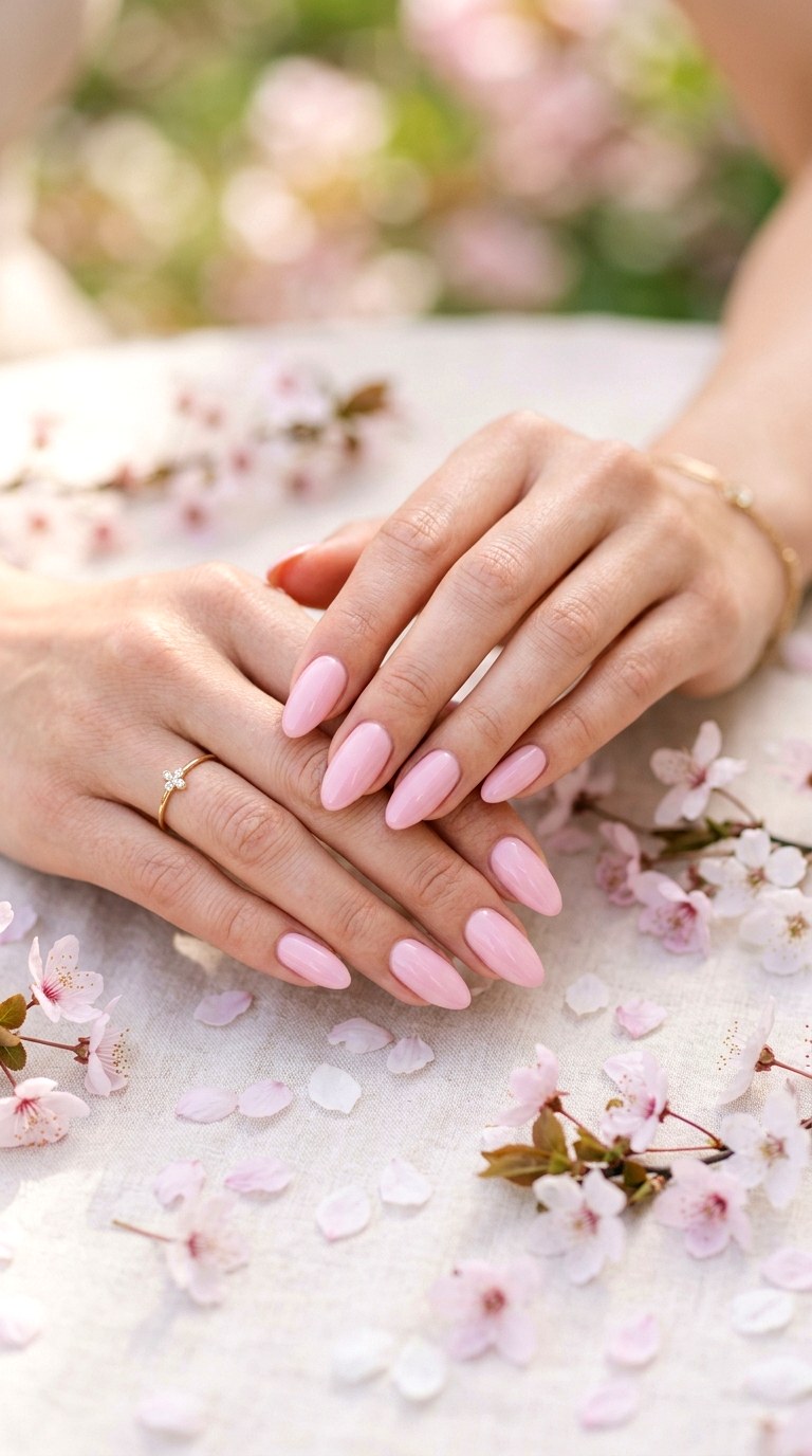Soft Pastel Pink - 20 Spring Nail Colors That Will Instantly Brighten Your Look