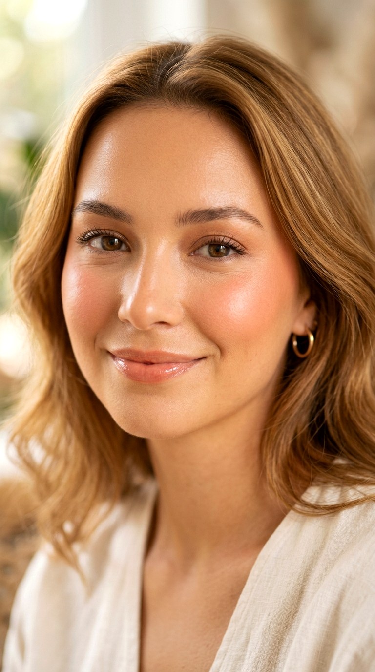 Soft Peach Airbrush Glow - 28 Airbrushed Blush Makeup Trend