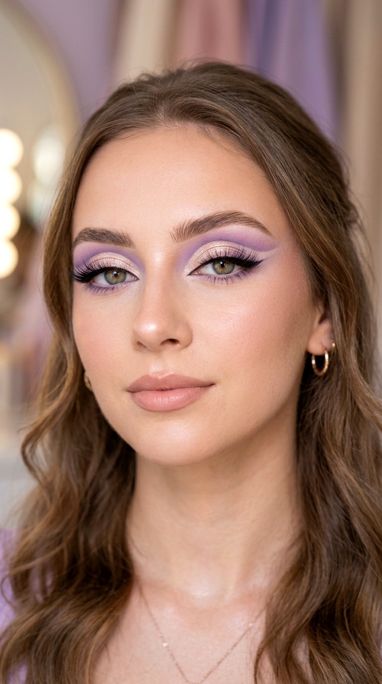 Soft Purple Cut Crease Makeup - 29 Lavender Dream Spring Makeup