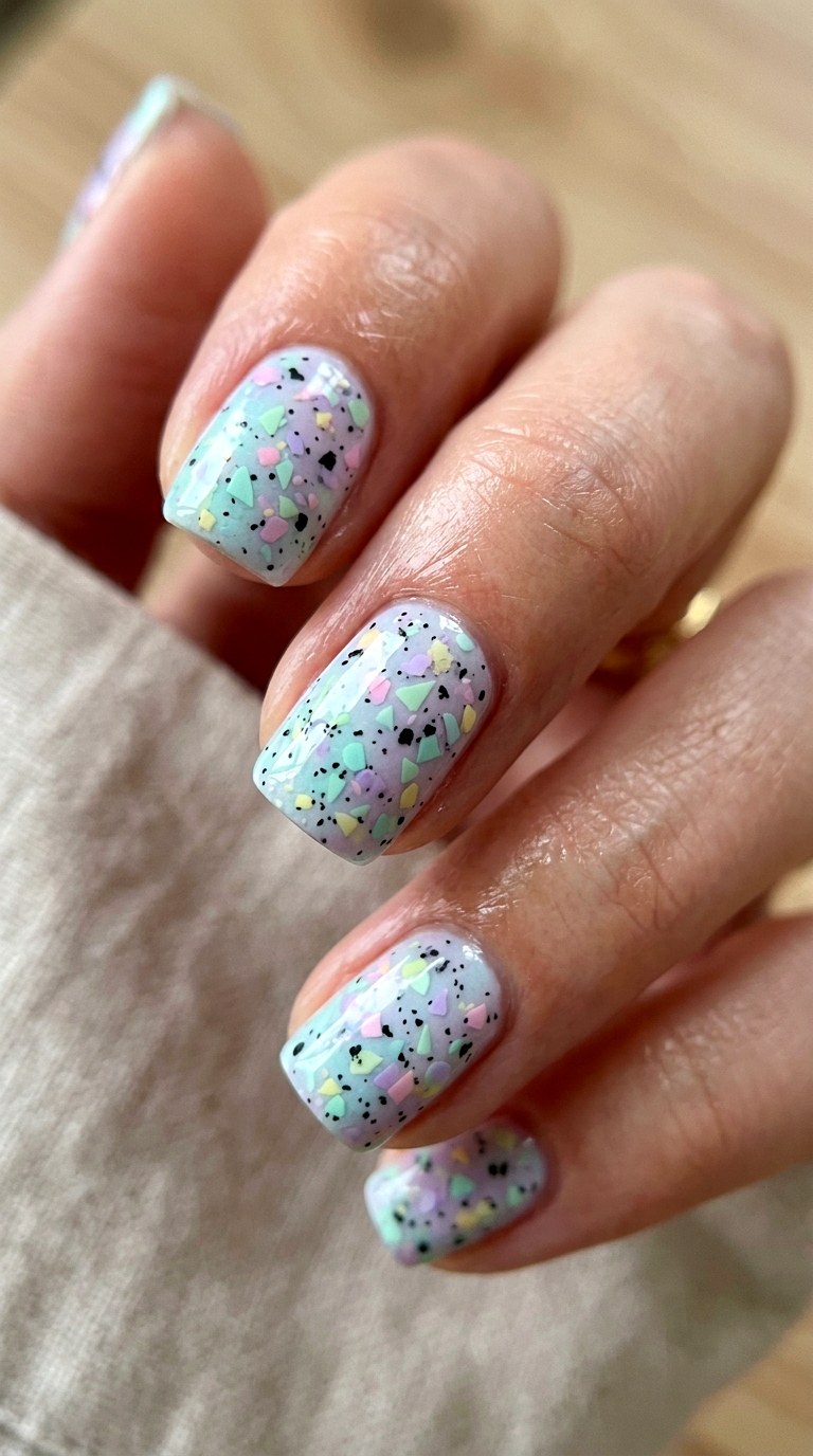 Speckled Pastel Egg Confetti - 26 At-Home Spring Color Street Nails