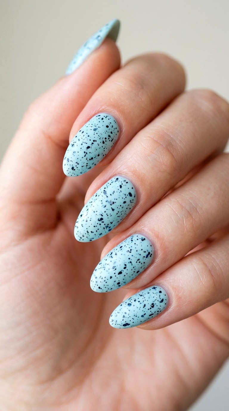 Speckled Robins Egg Confetti - 28 Quick Spring Color Street Nails