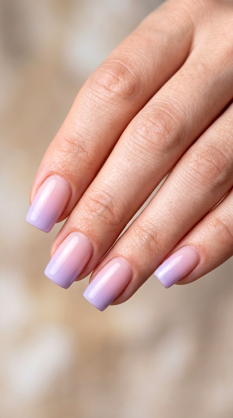Spring Lilac French Ombre - 25 Elegant Spring Ombre Nails