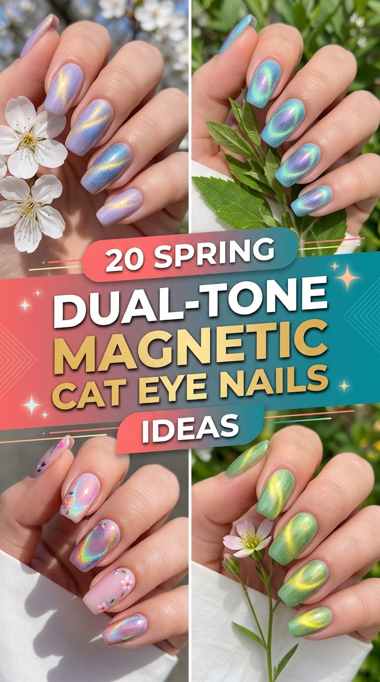 Spring Dual Tone Magnetic Nails