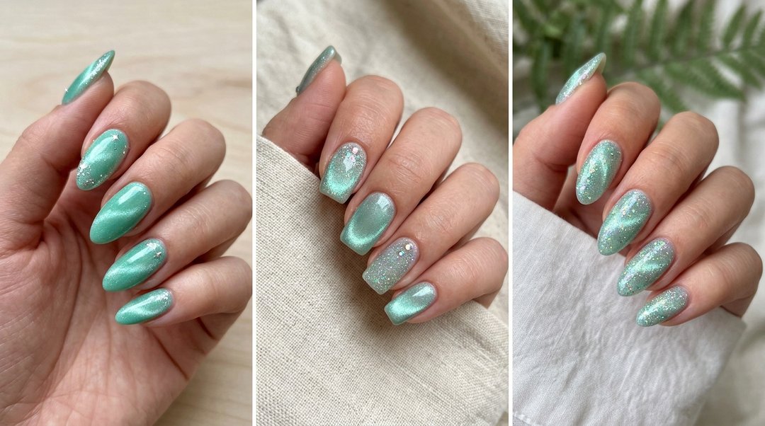 Spring Mint Green Cat Eye