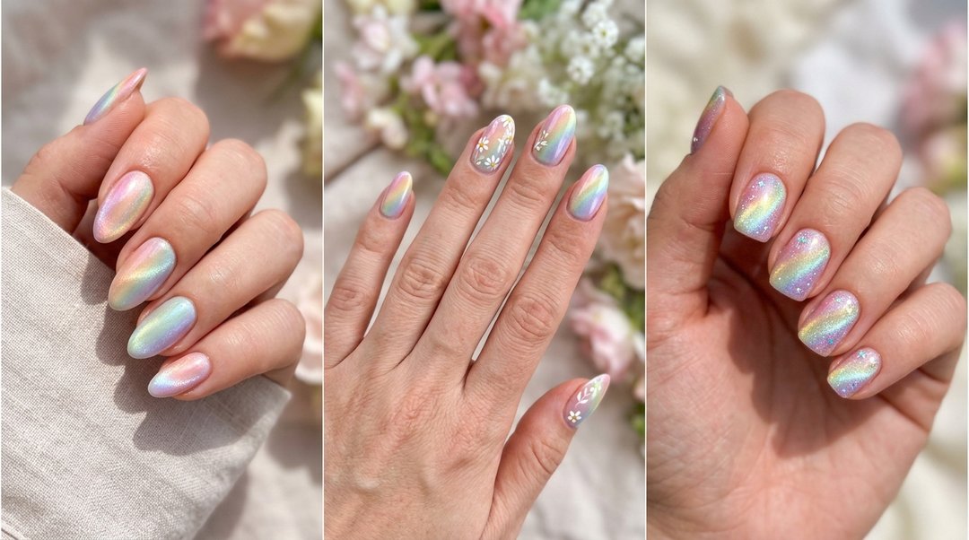 Spring Pastel Rainbow Cat Eye