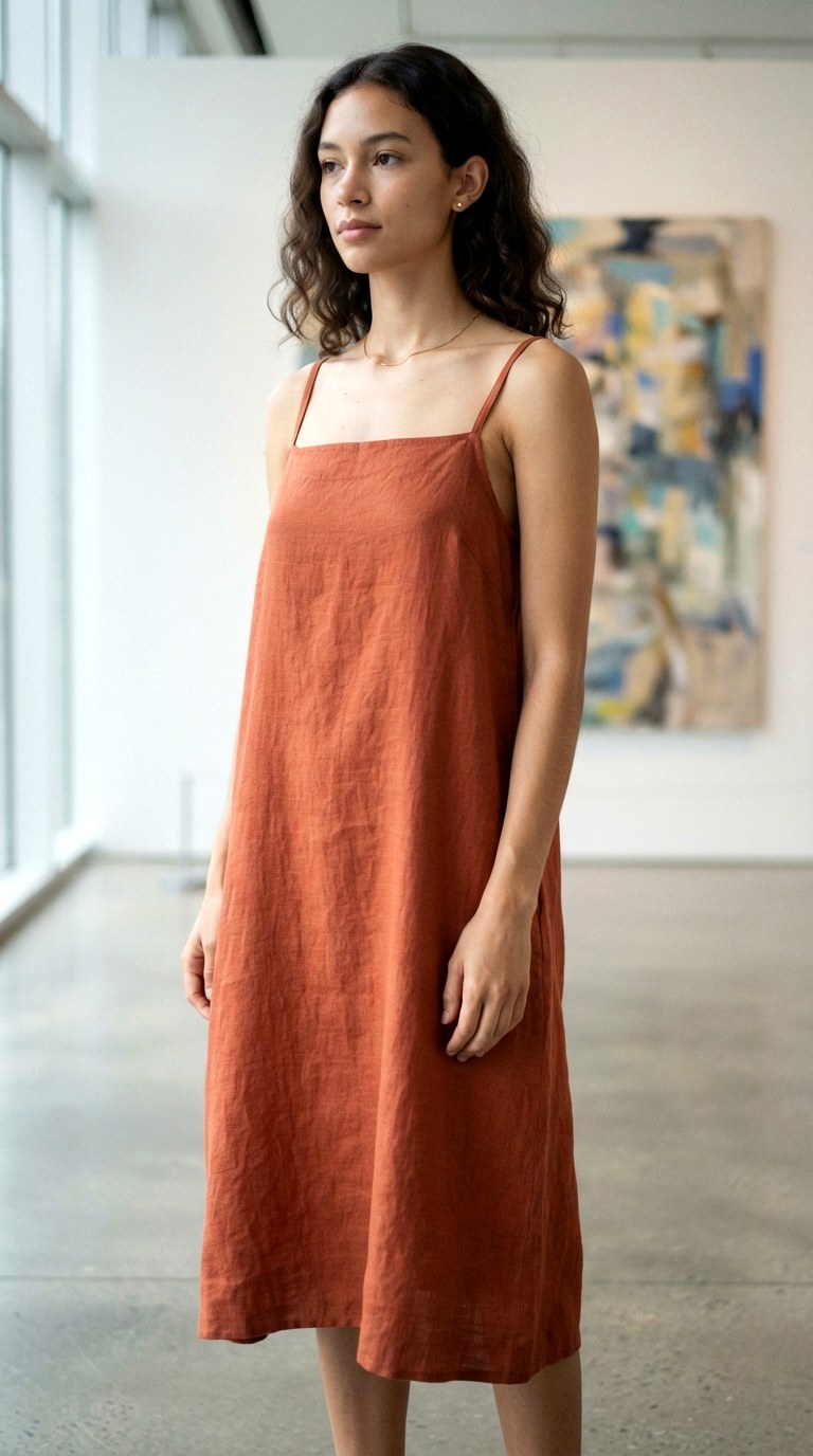 Square Neck Linen Slip - 22 maxi summer dresses