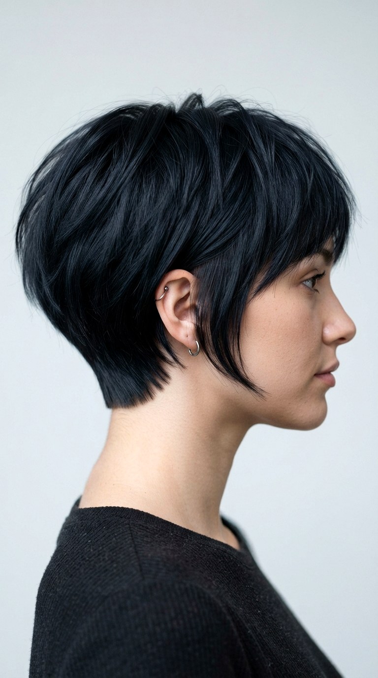 Stacked Nape Double Volume - 26 Wolf Cut for Thin Hair