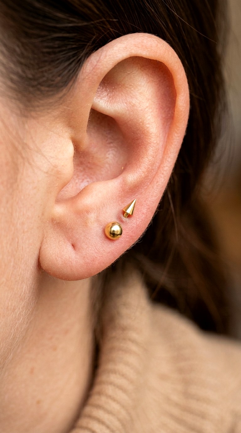 Starlight Linear Crawler Earring Gold Earnings - 27 earring stacks gold