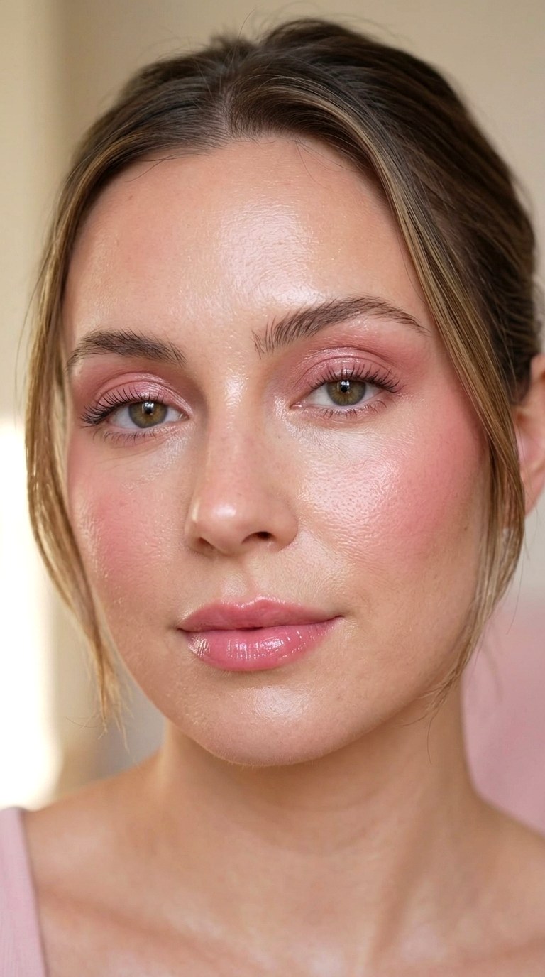 Strawberry Cream Monochrome Makeup - 23 Strawberry Milk Pink Eye Makeup Trend Ideas for 2026