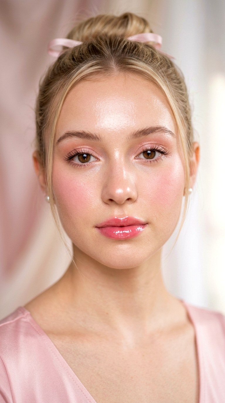 Strawberry Milk Ballet Makeup - 22 Balletcore Beauty Makeup Ideas