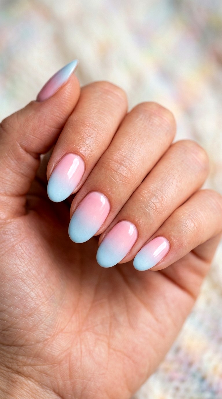 Strawberry Milk to Cotton Candy Swirl - 28 Seamless Spring Ombre Nails