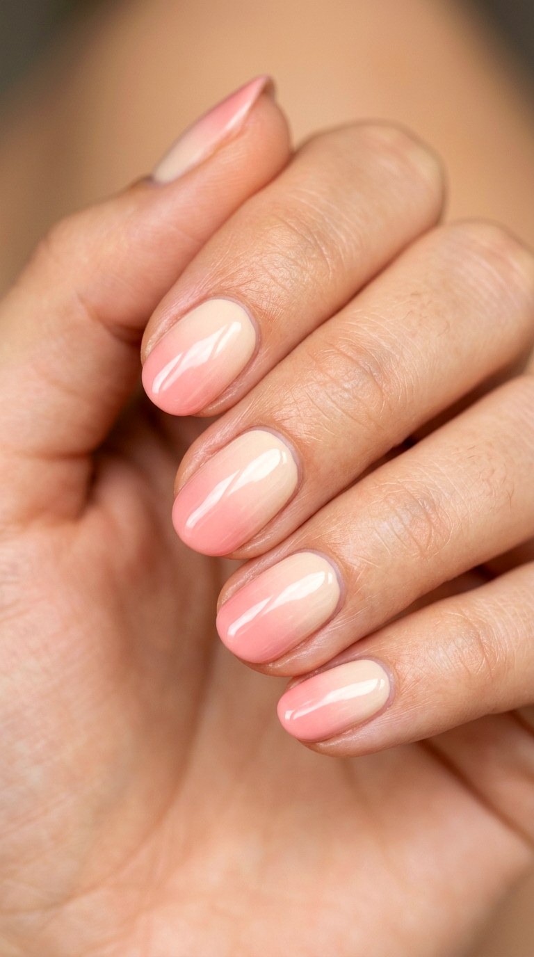 Strawberry Milkshake Gradient - 30 pastel spring ombre nails