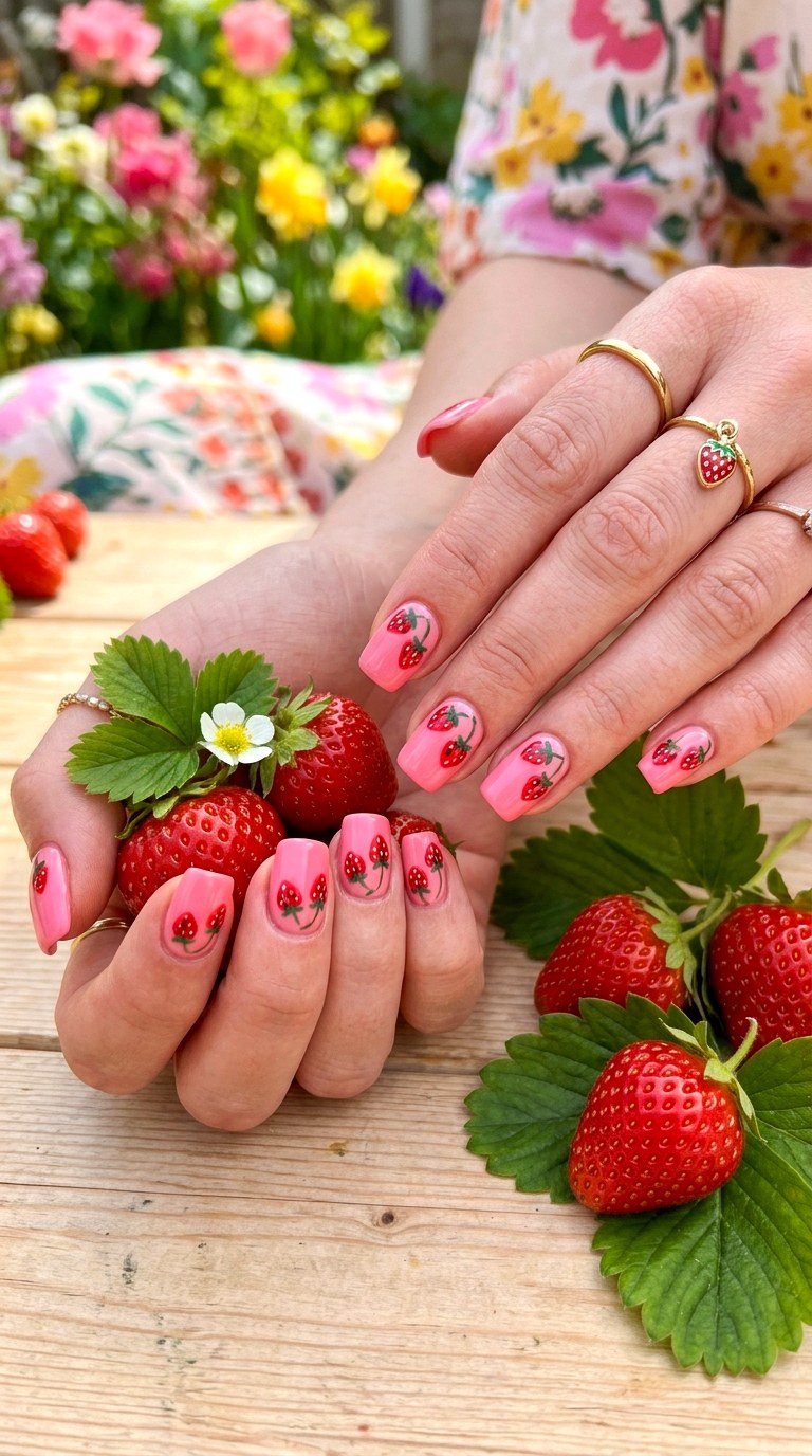 Strawberry Pink - 20 Spring Nail Colors That Will Instantly Brighten Your Look