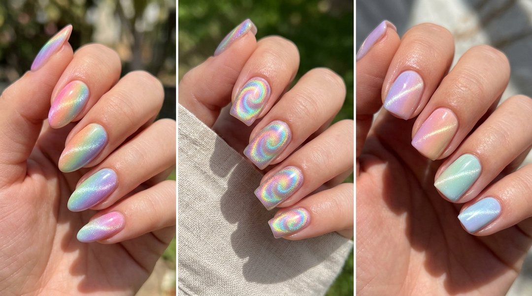 Summer Pastel Rainbow Cat Eye