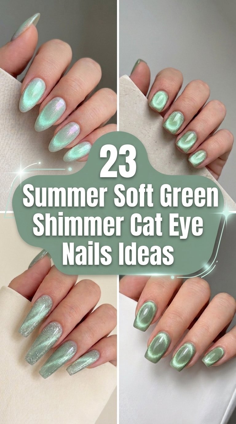 Summer Soft Green Nails Ideas