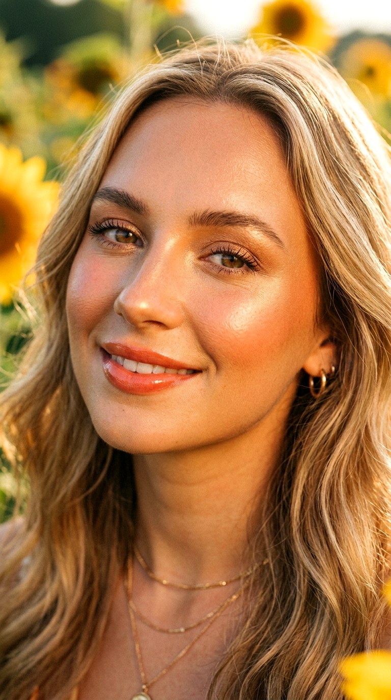 Sunflower Golden Highlight - 20 Fresh Bloom Beauty Trend 2026