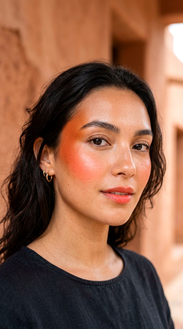 Sunset Blush Draping - 28 summer makeup