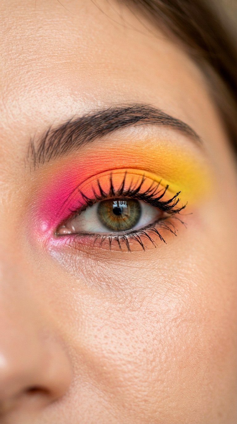 Sunset Gradient Overload - 30 creative makeup looks