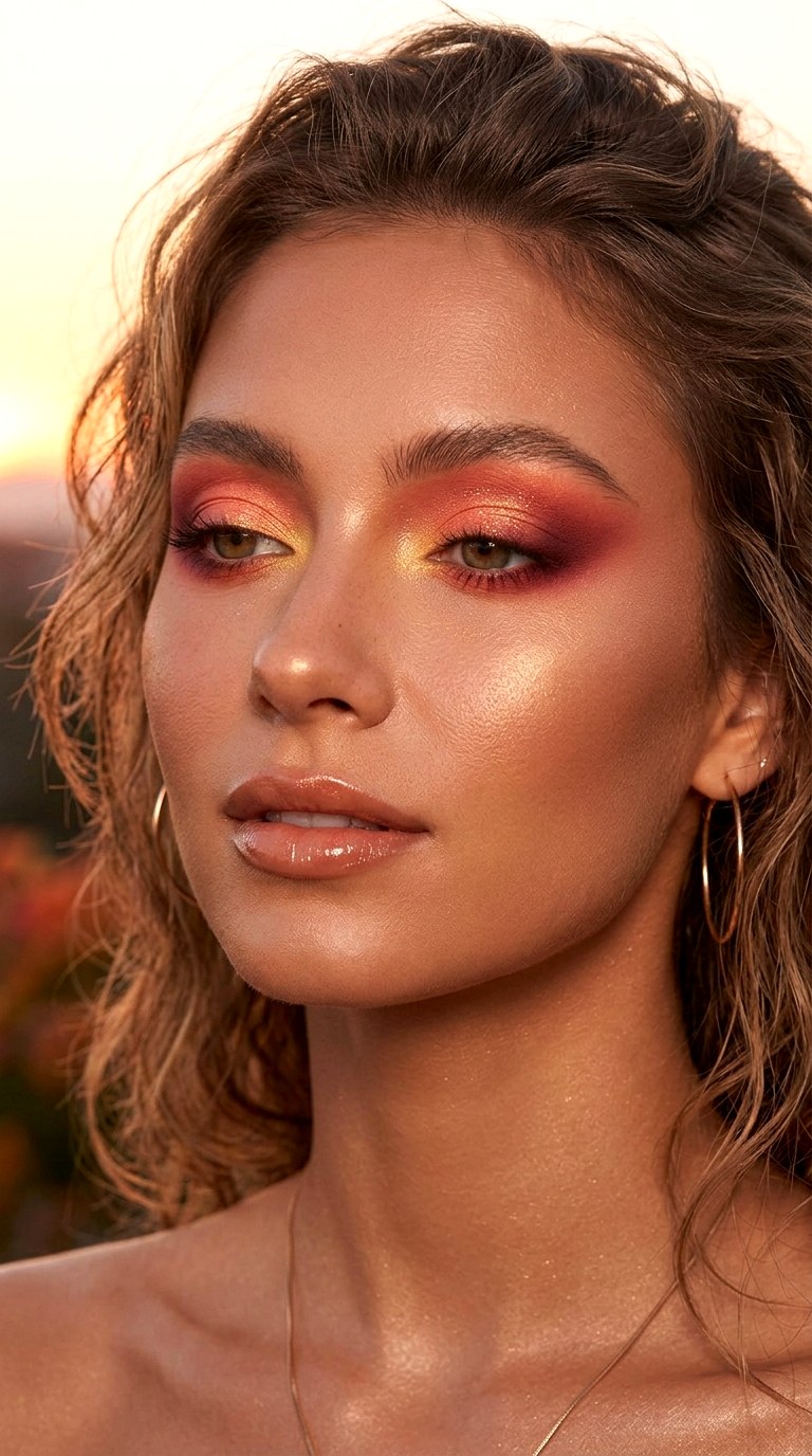 Sunset Horizon Blend - 26 makeup idea creative